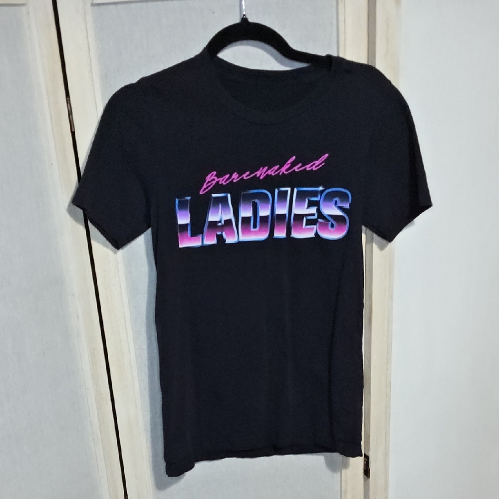 Barenaked Ladies Graphic‎ Band T-Shirt Black Retro Logo Short Sleeve Tee